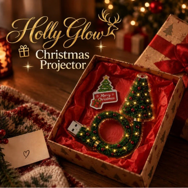 Creative USB Christmas Tree Projection Light